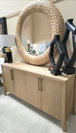 New Four-Door Ash Wood Sideboard or tv stand Cabinet
