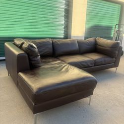 Design Within Reach Sectional Italian Leather Couch 🛻Delivery Available🛻