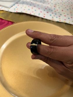 Black Onyx with 14kt gold ring