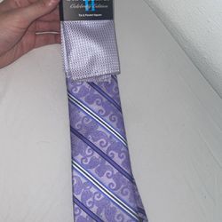 Purple Tie & Pocket Square ( Steve Harvey Edition)