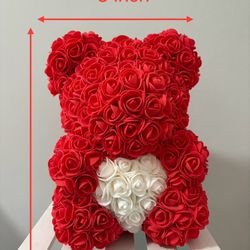 Red Rose Bear, bear,Flower bear,roses,teddy bear,gift, girlfriend gift,love bear, roses,birthday gift,Valentines day gift,rose bear