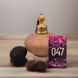 Vintage Refillable Glass Bohemian Spray Empty Perfume Bottle Taupe Works