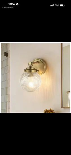 Y'INSP 5.91 in. 1-Light Brushed Gold Vintage Industrial Wall Sconce Light