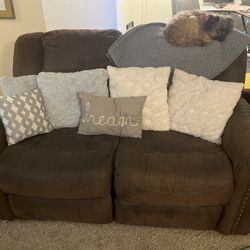 Microfiber Reclining Loveseat