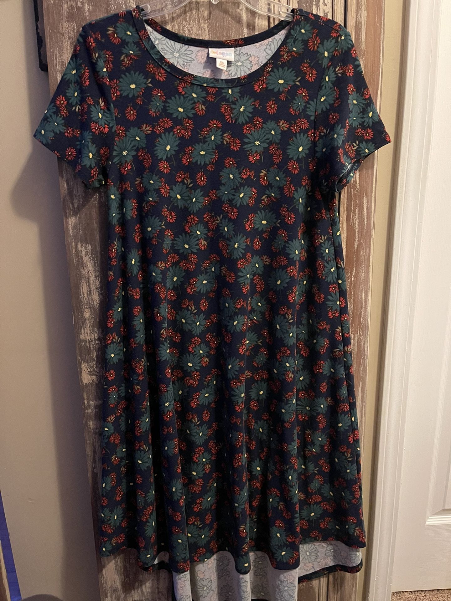 LULAROE CARLEY DRESS LIKE NEW XS