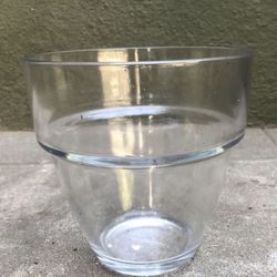Glass pot planter