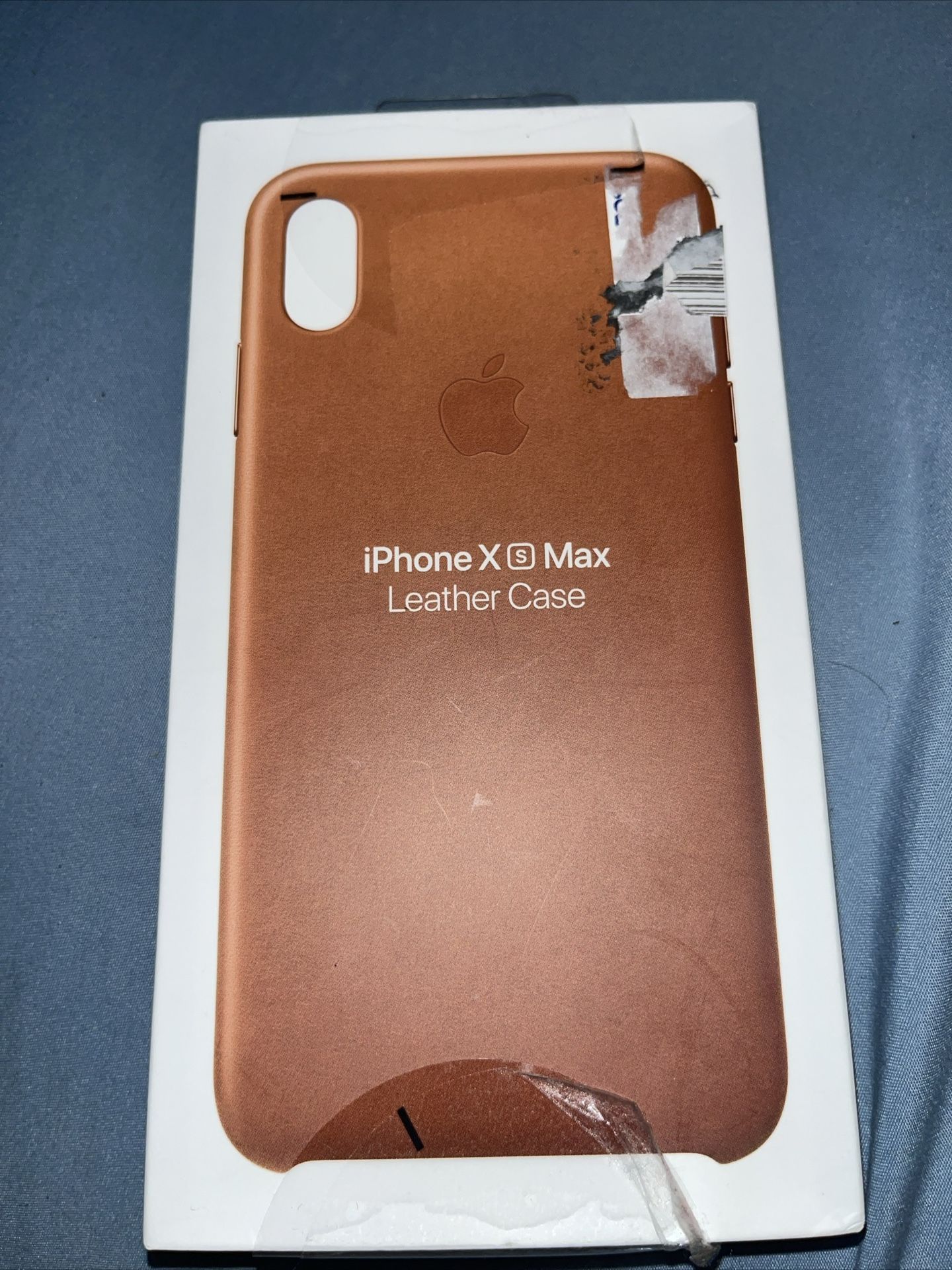 Genuine Apple iPhone XS Max Leather Case (MRWV2ZM/A) - Saddle Brown 