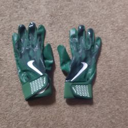 Nike Alpha Varsity baseball batting gloves green