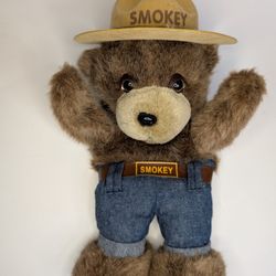 Smokey The Bear VTG Kids Preferred Inc. Plush Hand Puppet Prevent Forest Fires
