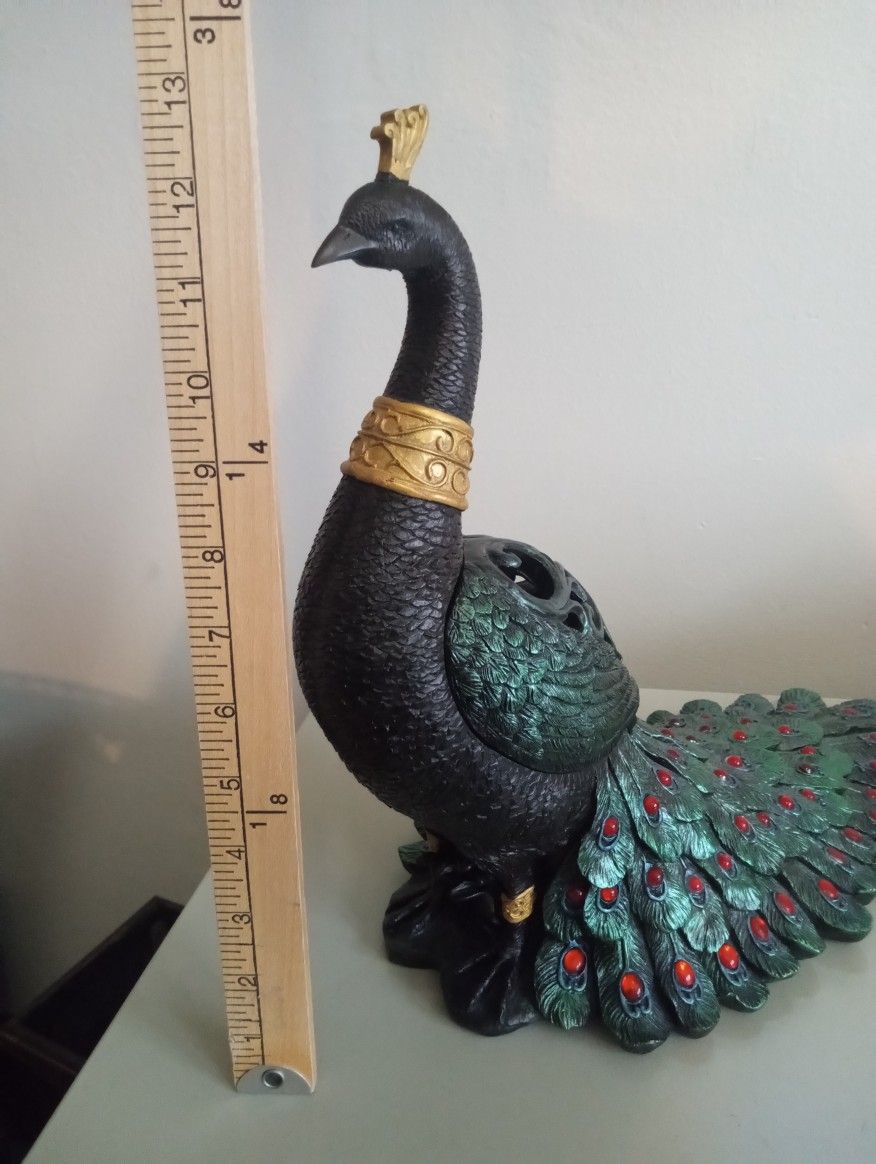 Beautiful Peacock Piece Holds Incense Hobby Lobby
