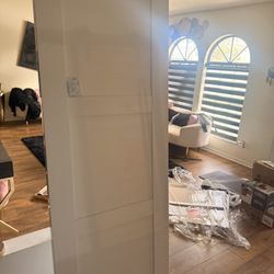 30x80 White Solid Wood Panel Door – Brand New