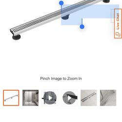Elan 36 in. Linear Shower Drain in Chrome