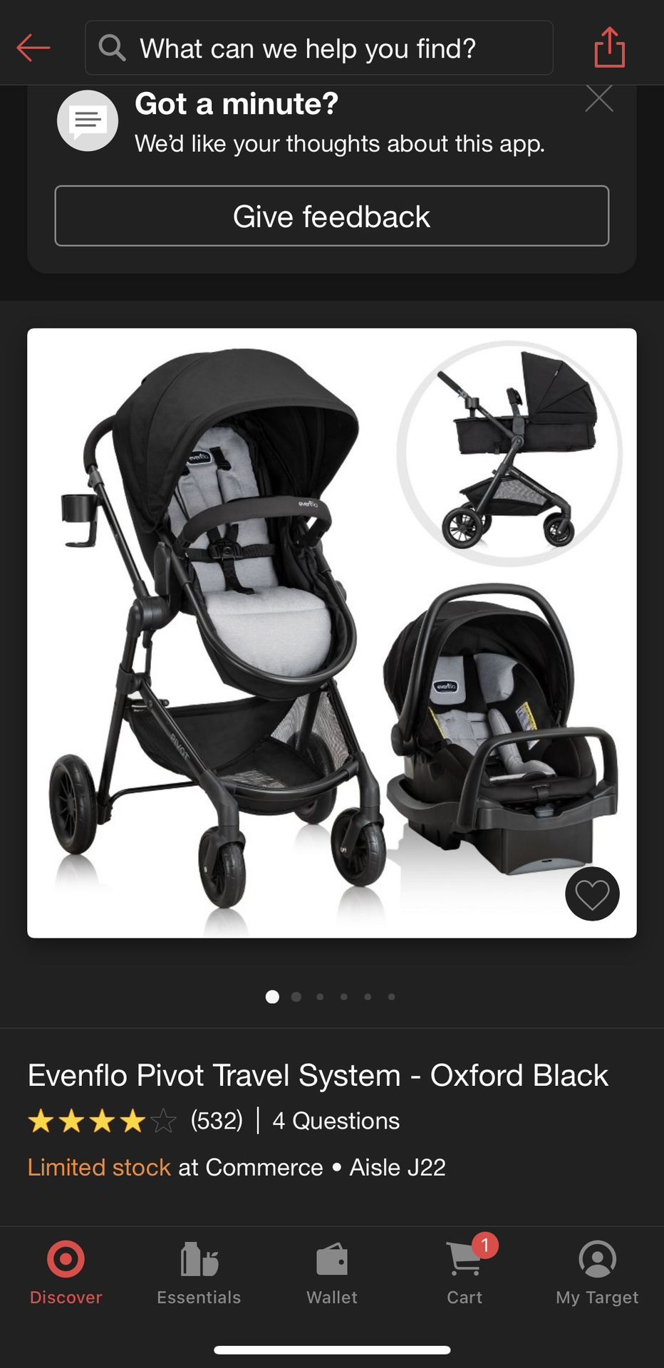 Evenflo Pivot Travel System - Oxford Black for Sale in Montebello, CA -  OfferUp