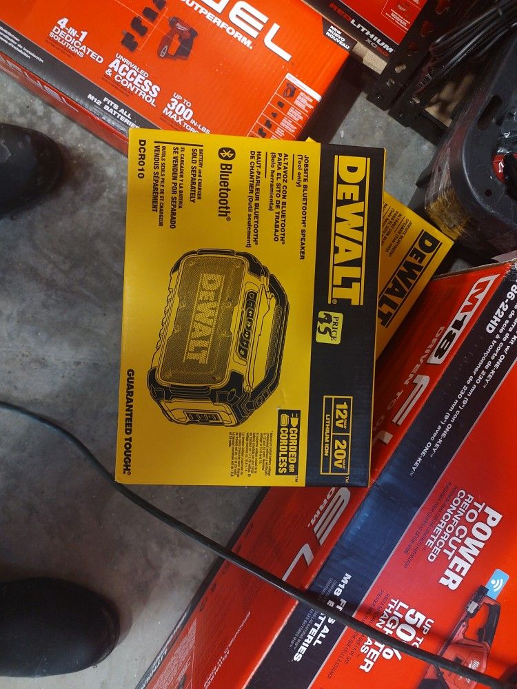 DeWalt Bluetooth Speaker.