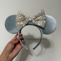 Disney - Grey Sequin Bow Minnie Ears