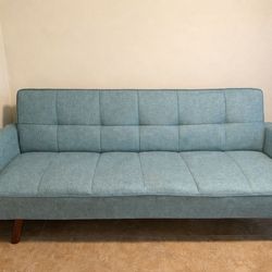 Modern Light Blue Sofa Bed – Great Condition! 🛋️✨