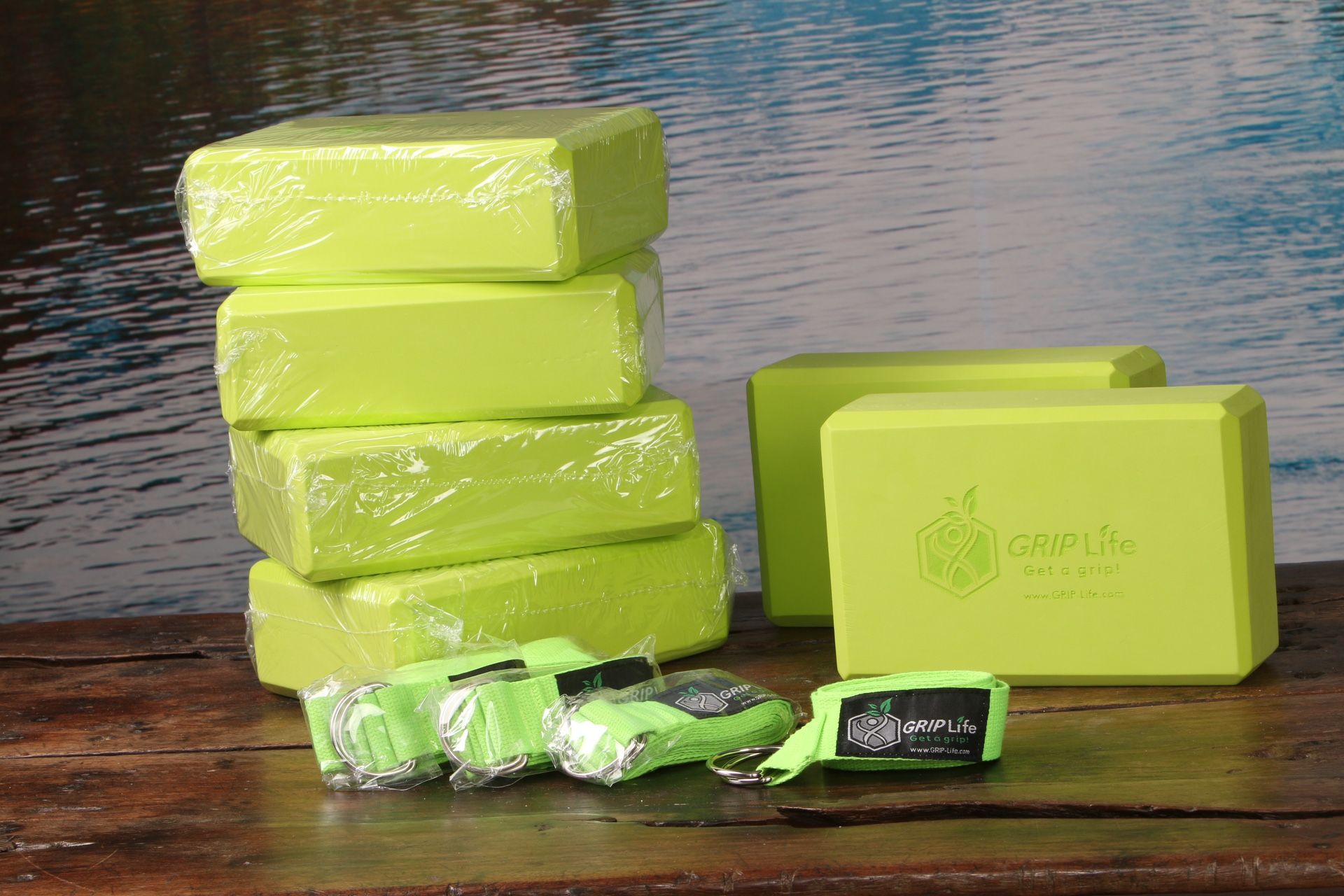 20 Yoga blocks Bundle + BONUS stretching Straps