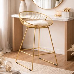Gold Brass Counter Stool