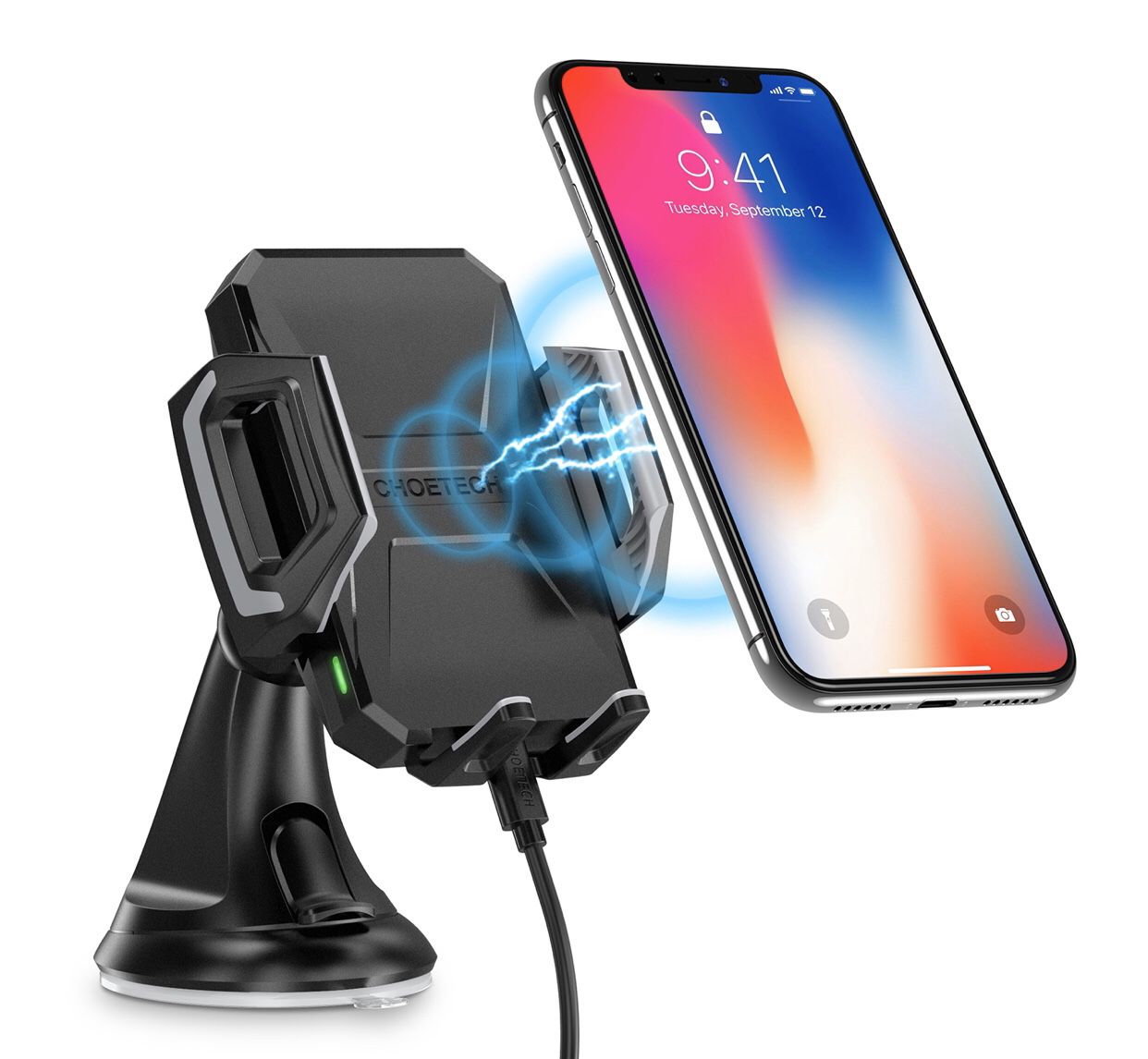 Wireless charger, CHOETECH Cell Phones Accessories Car Mount, Air Vent Phone Holder 10W Charge for Samsung Galaxy S8, S7/S7 Edge, Note 8 5 and 5W Sta