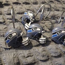 Set Of Seahawks Shower Curtain Holders