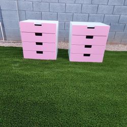 Drawer Set Pink And White