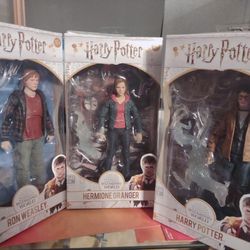 McFarlane Toys Harry Potter Action Figures Lot Hermione Granger Ron Weasley And Harry Potter 2019 Wizard World With Guardian Patronus Rare Set