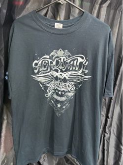 90s Aerosmith logo print black t-shirt
