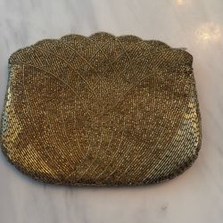 Gold Beaded CC Courtenay Purse
