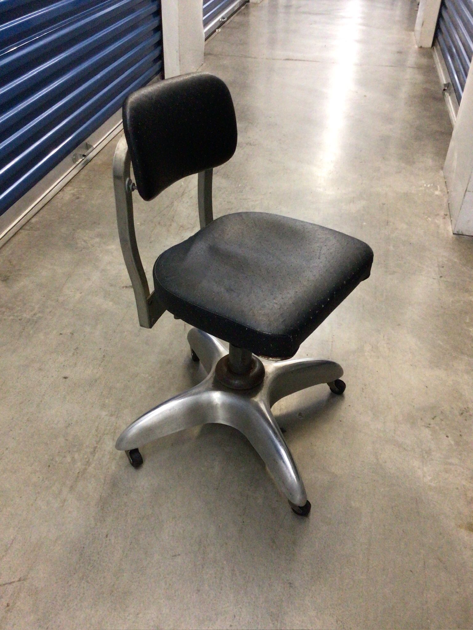 Vintage 1930s Good Form Industrial Aluminum Office Chair