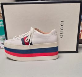Gucci Peggy Leather Platform sneakers Size 6
