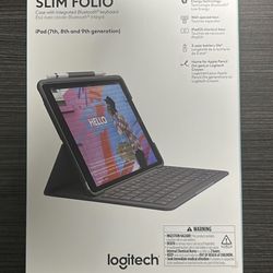 Brand New Logitech Slim Folio For IPad 7,8,9 Gen 
