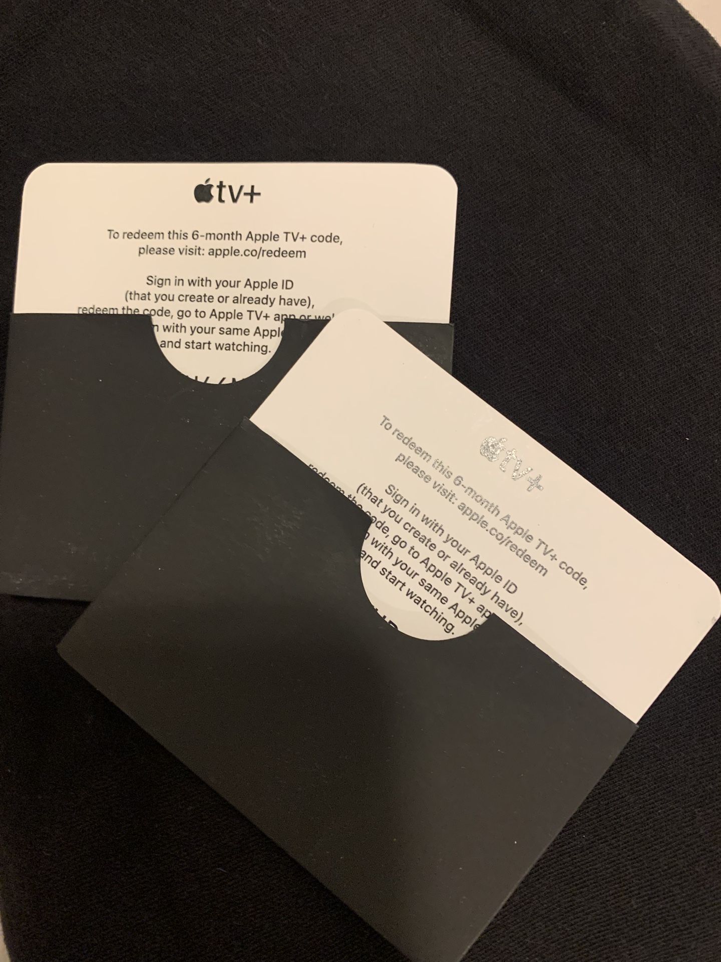 Apple TV 6 Months Free Cards