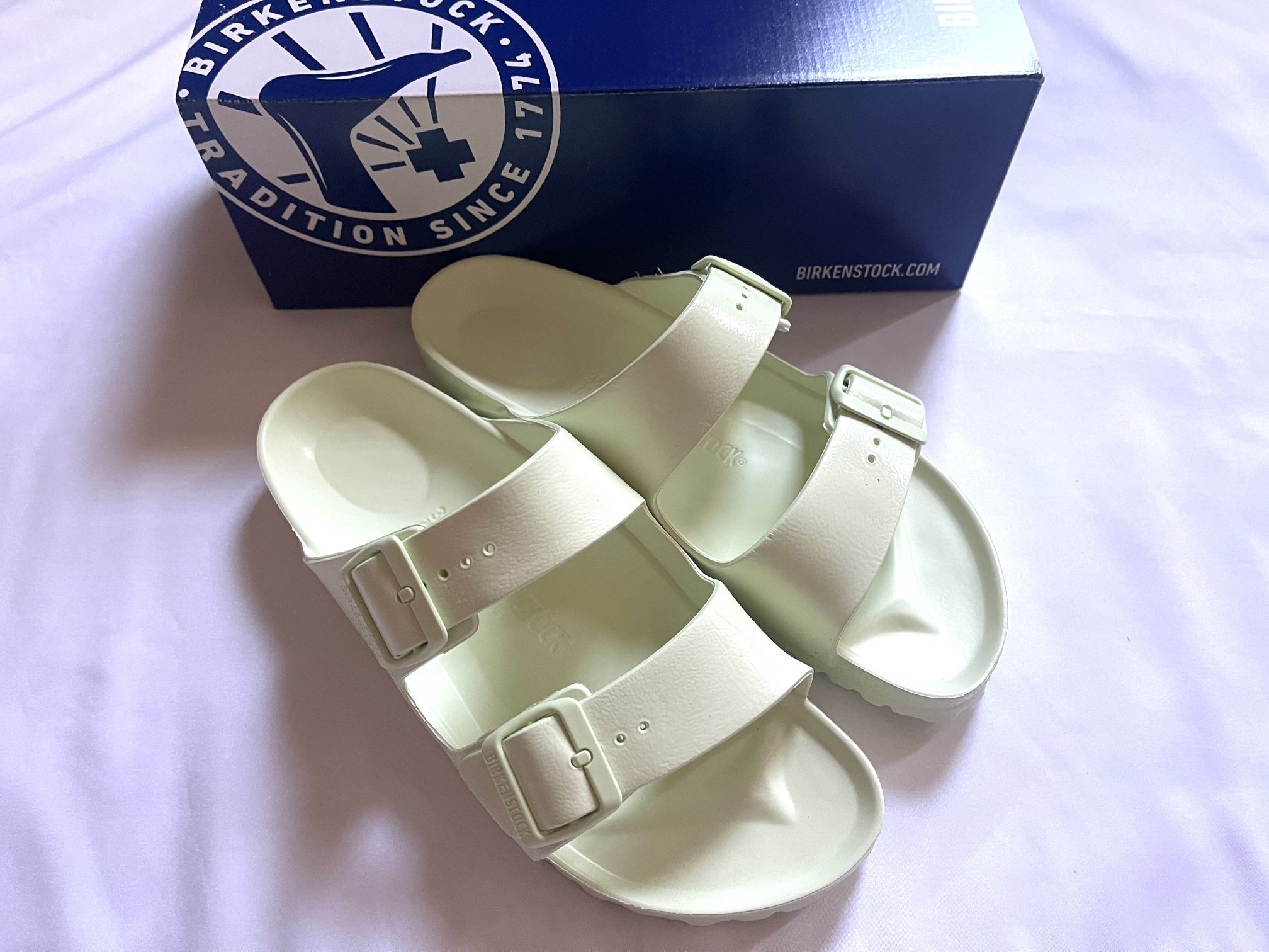 New Birkenstock Women Arizona Eva Sandals Flip Flop Slip On Slide Lime 39 8 8.5