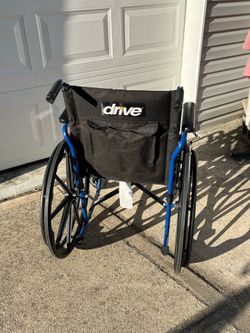 Drive Blue Manual Wheelchair - Foldable with Blue Frame
