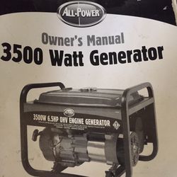 3500 Watt Generator