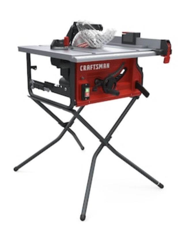 CRAFTSMAN 10.0-in 15.0 -Amp 120.0 -Volt Portable Jobsite Table Saw with Folding Stand