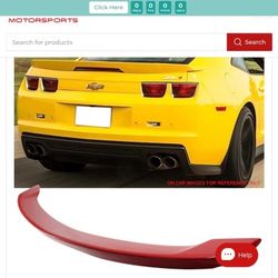 Trunk Spoiler Chevy Camaro 2010-2013 Color Code Wa9260 #93