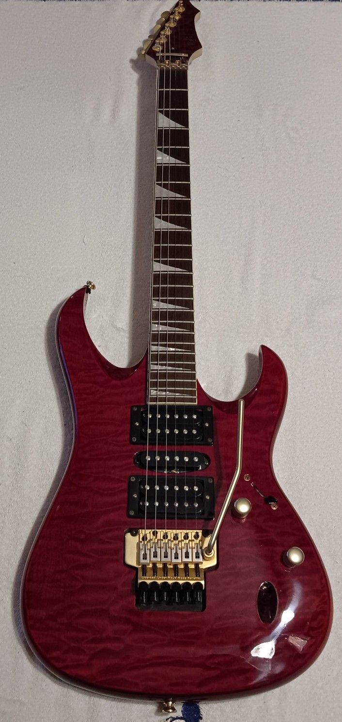 Raven West with Floyd Rose/ Quilted Cherry Electric Guitar