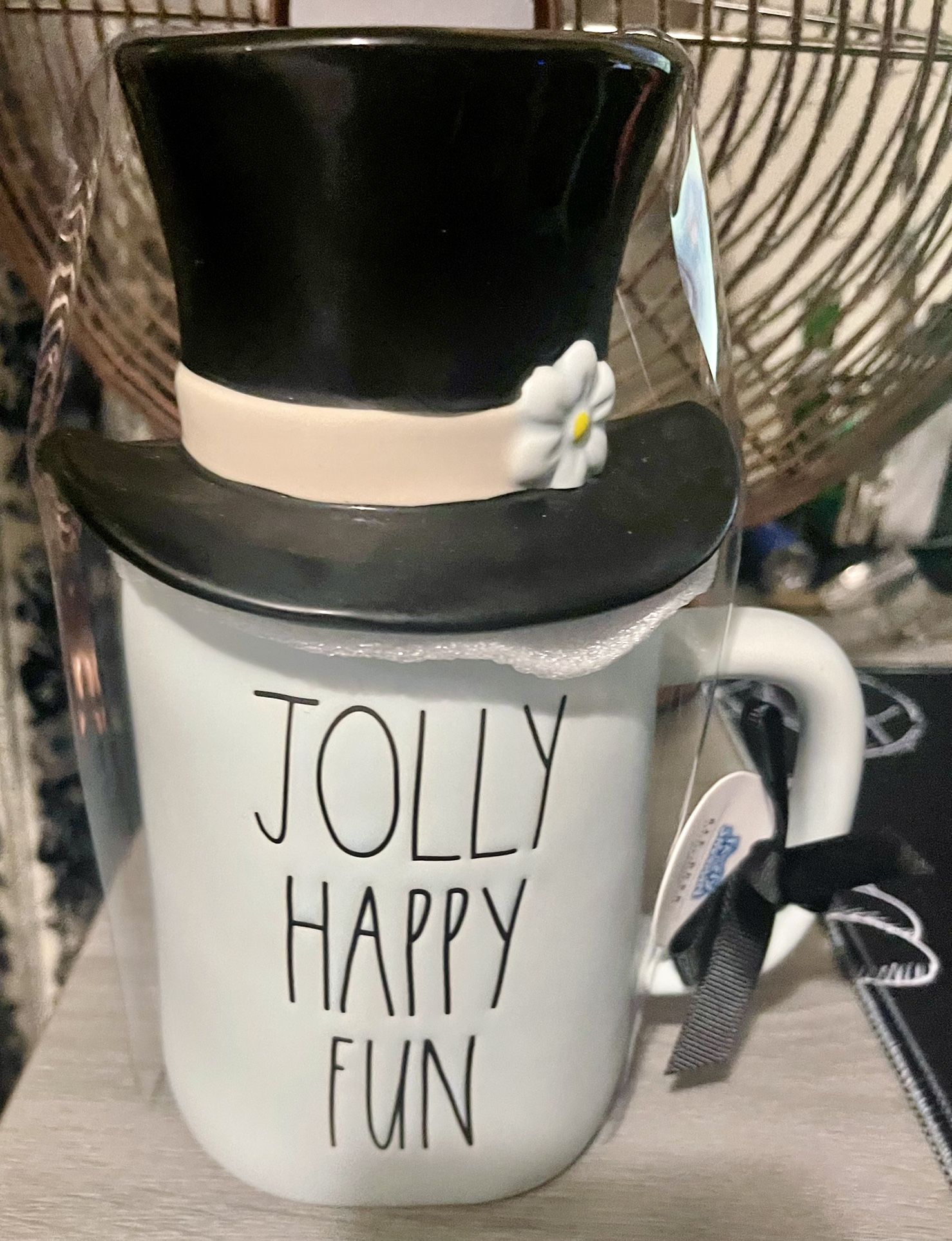 Rae Dunn Jolly Happy Fun Topper Mug