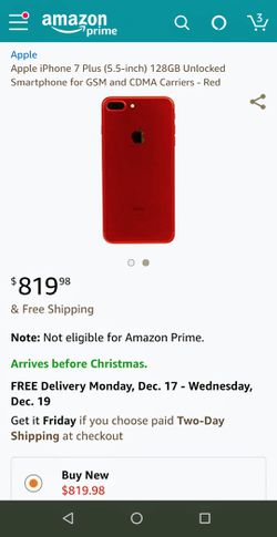 iPhone 7+ Red product 128GB