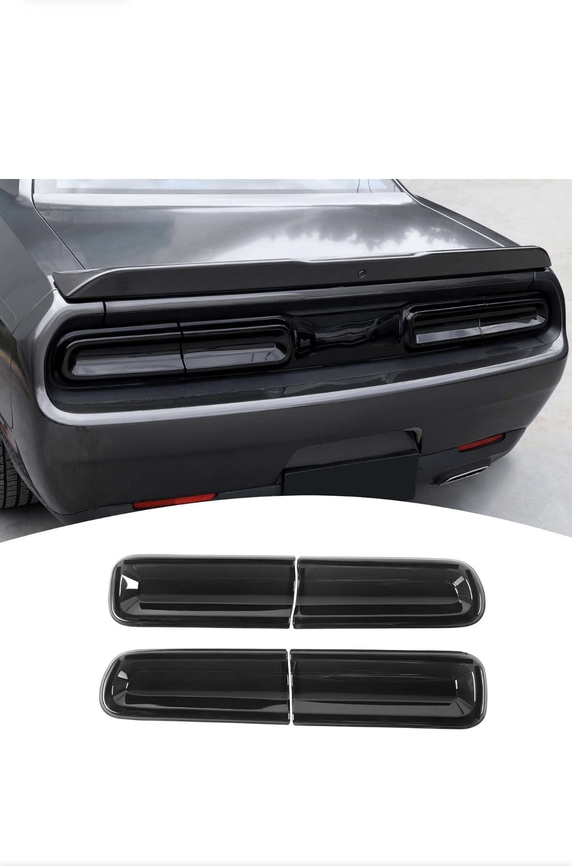 Challenger Smoked Tail Light Covers Trim