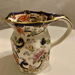 Antique Hand Painted Masons Ironstone Milk Jug