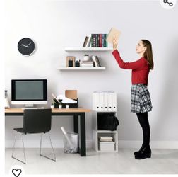 2 New Floating Shelves - White
