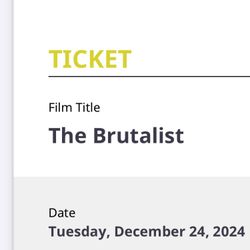 The Brutalist Tickets 12/24 The Vista