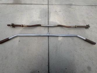 Lat pull down bar and ez curl bar