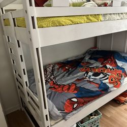 Twin Bunk Bed with Stairs