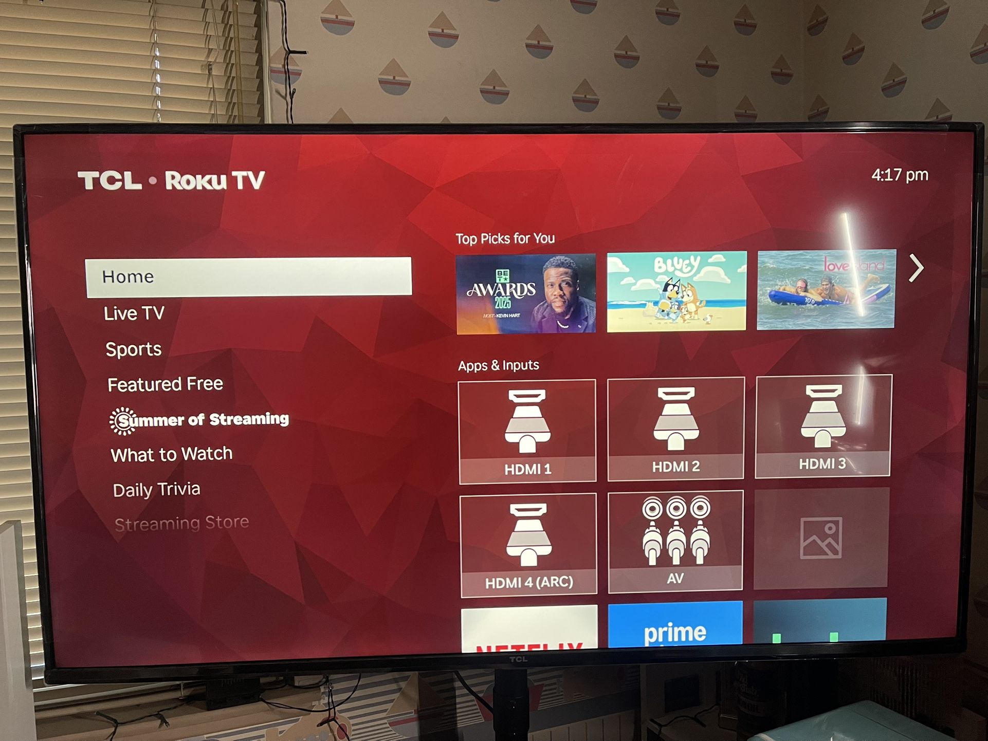 55” TCL Roku TV With Stand