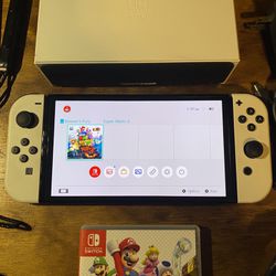 Nintendo Switch OLED With A Mario Game 