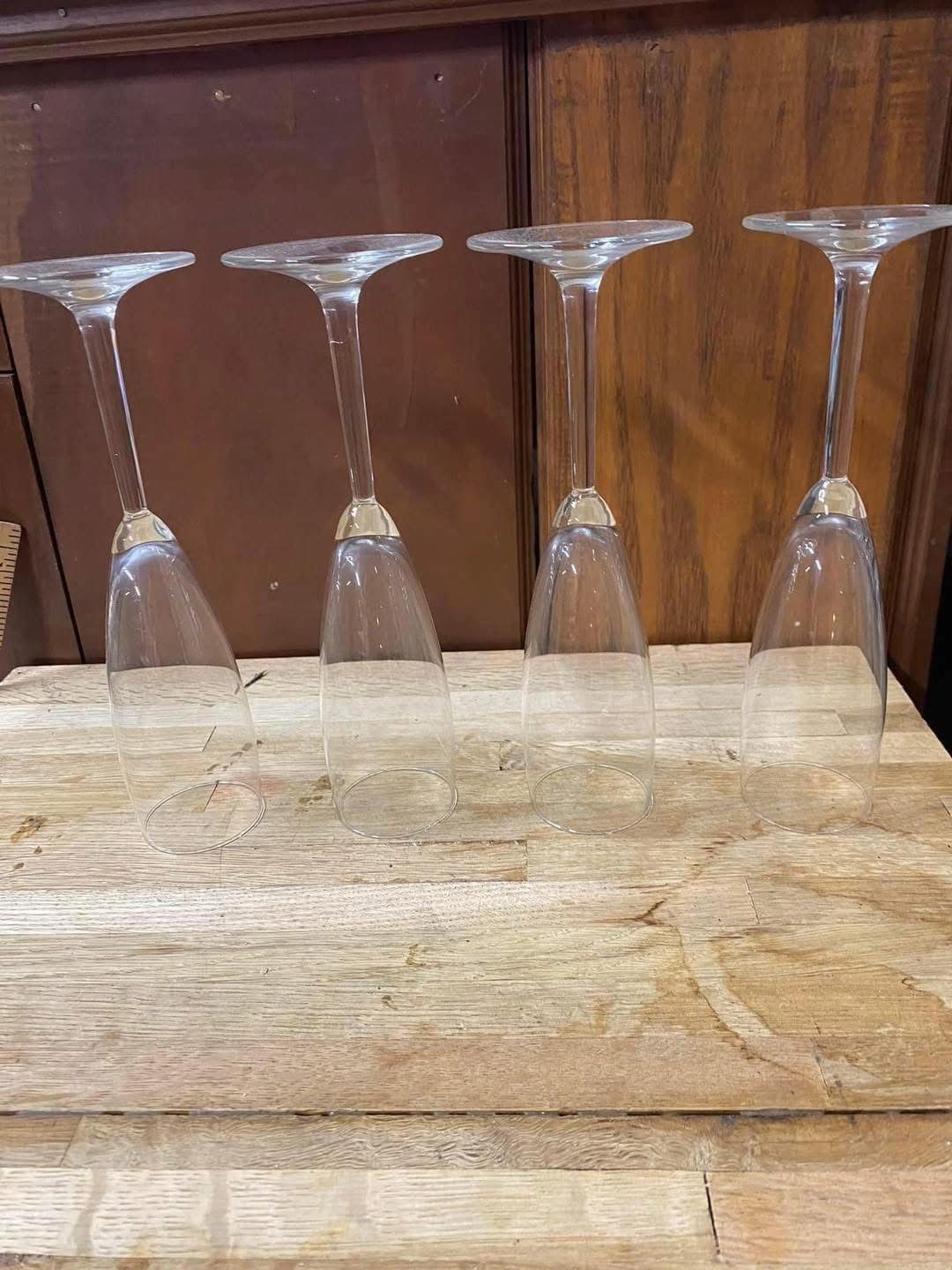set of four Champagne glasses