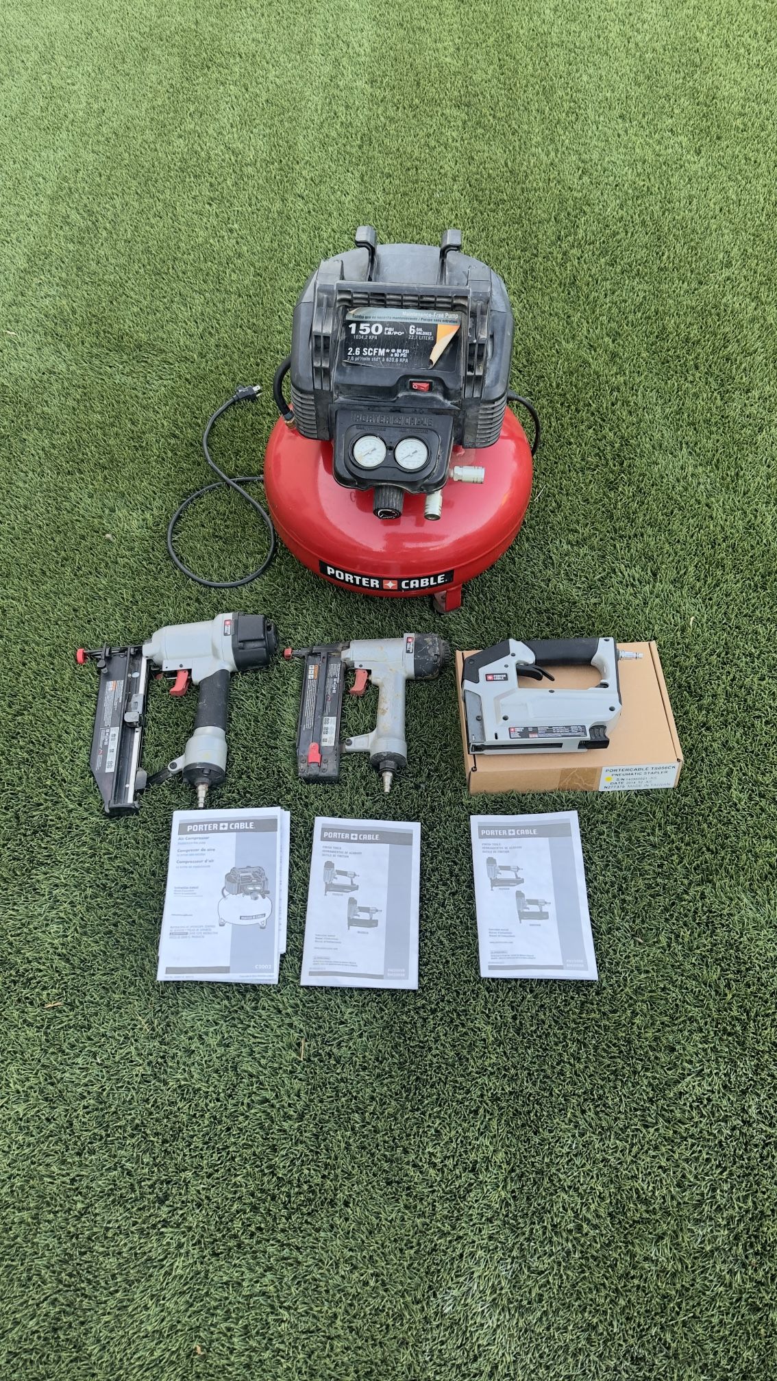 *** Price is fixed. *** Gal. Electric Air Compressor with 3 Nailer Combo